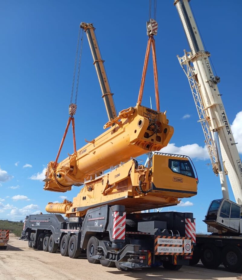 TOMÉ MOBILIZA GUINDASTE PARA 3 MIL T EM PARQUE EÓLICO