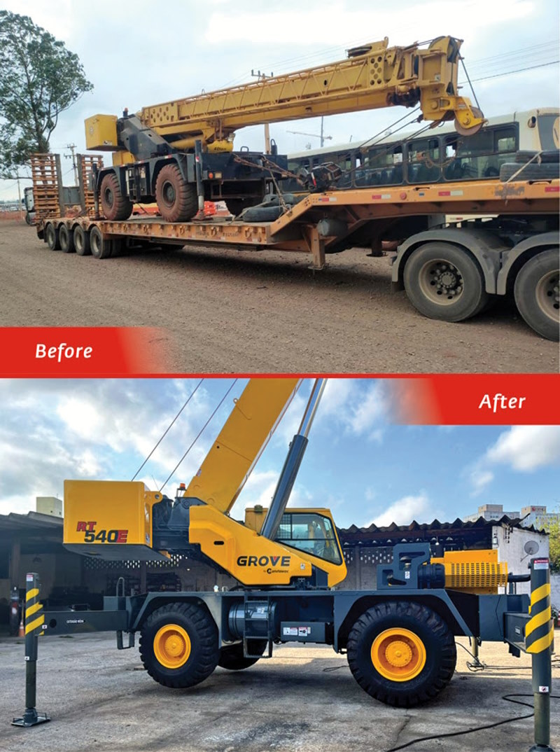 RECONDICIONAMENTO DE GROVE RT540E EM TEMPO RECORDE