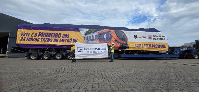 RHENUS TRANSPORTA NOVOS TRENS PARA O METRÔ BH